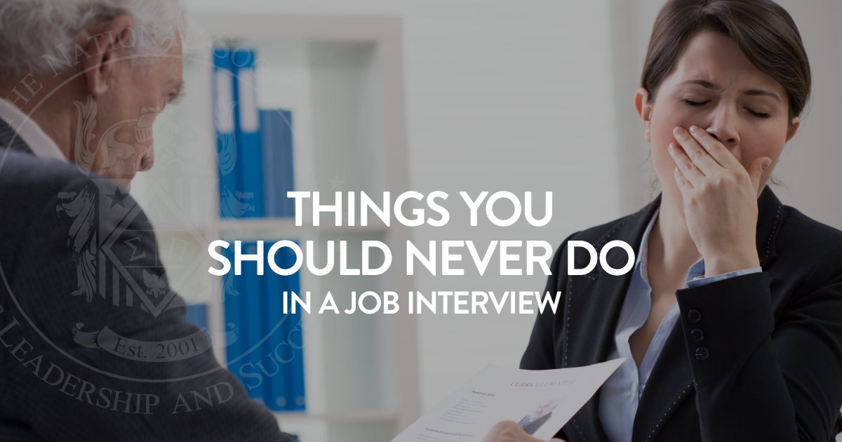 6 Things You Should Never Do in a Job Interview